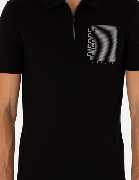 Siyah Slim Fit Tişört - 50296591028