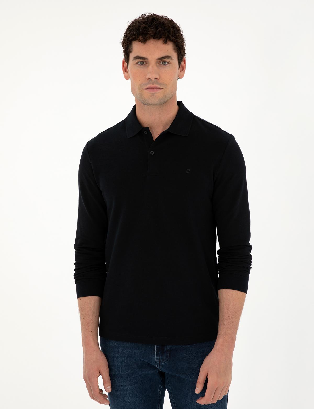 Siyah Slim Fit Basic Sweatshirt - 50294438004