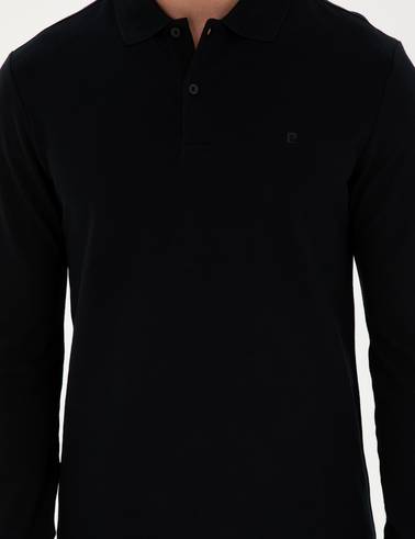 Siyah Slim Fit Basic Sweatshirt