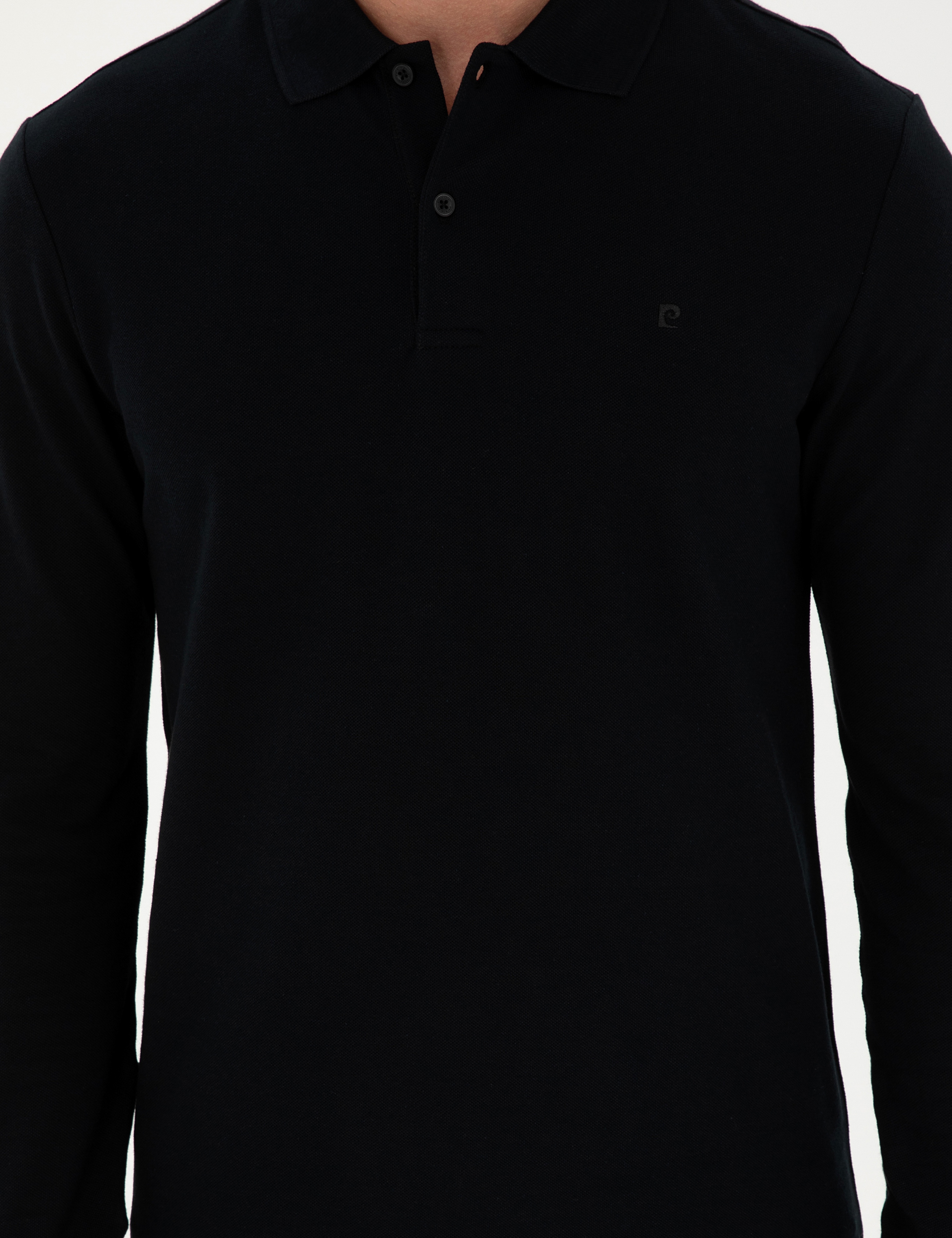 Siyah Slim Fit Basic Sweatshirt