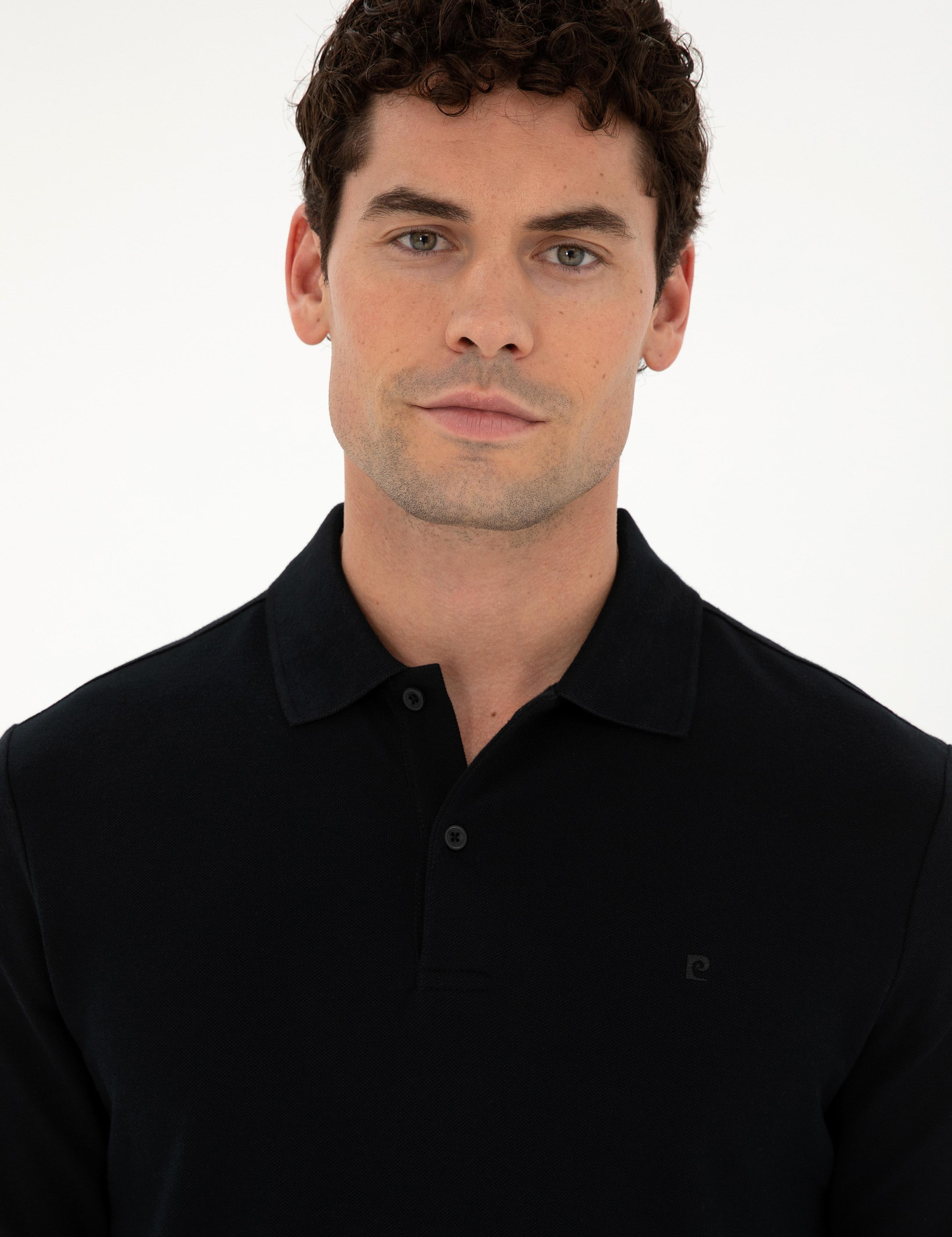 Siyah Slim Fit Basic Sweatshirt