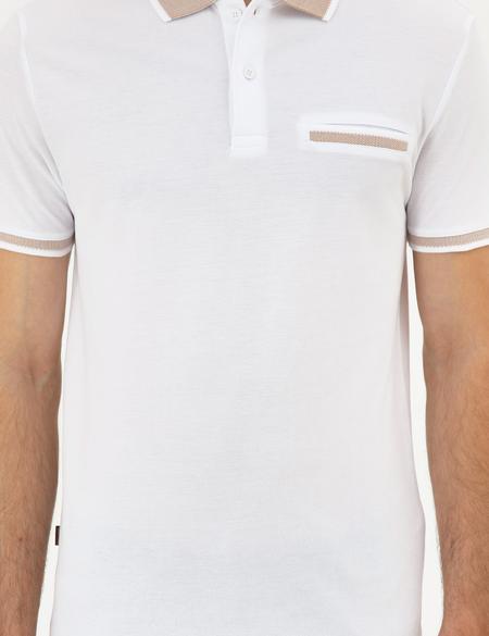 Beyaz Slim Fit Tişört - 50296549017