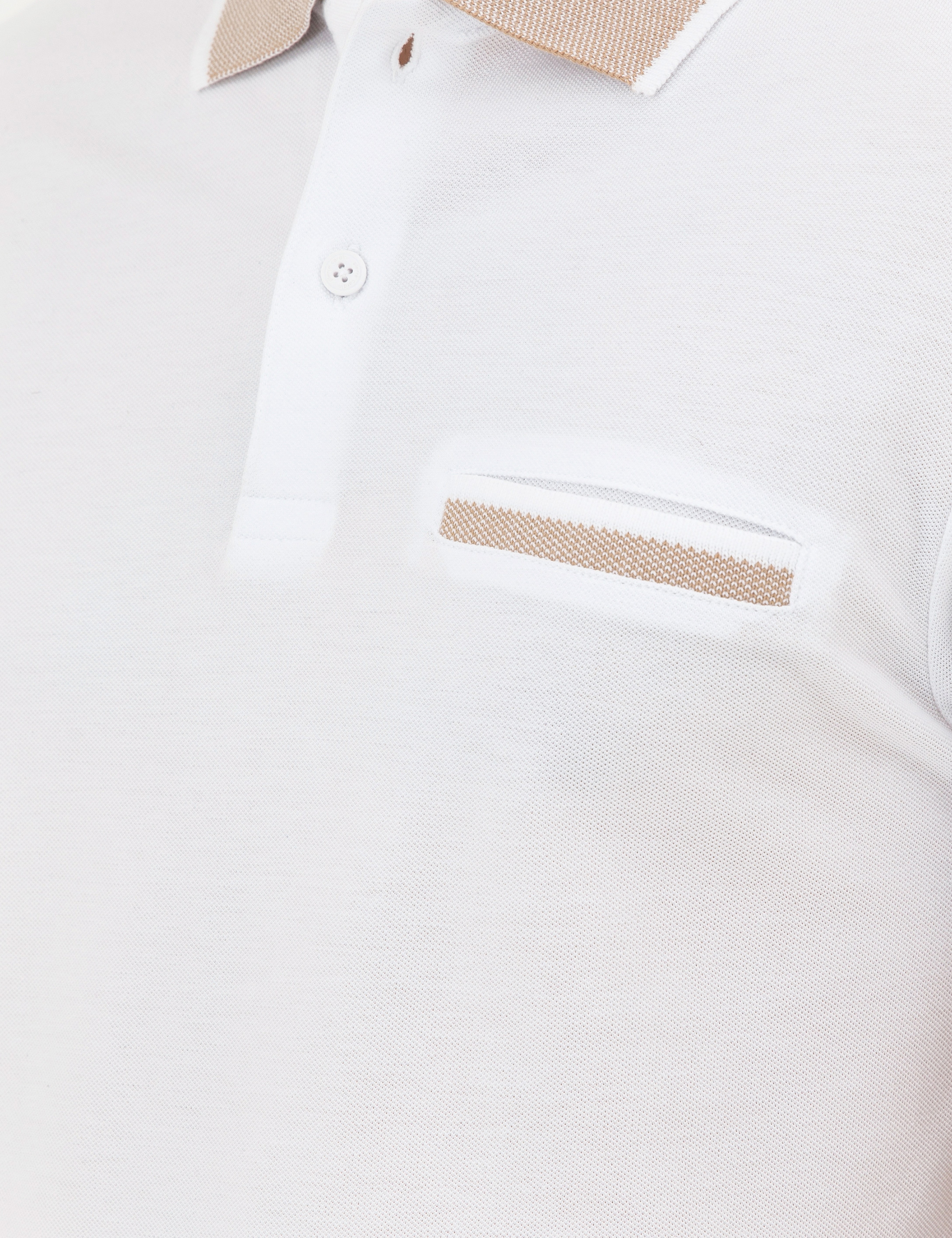 Beyaz Slim Fit %100 Pamuk Düğmeli Polo Yaka Tişört