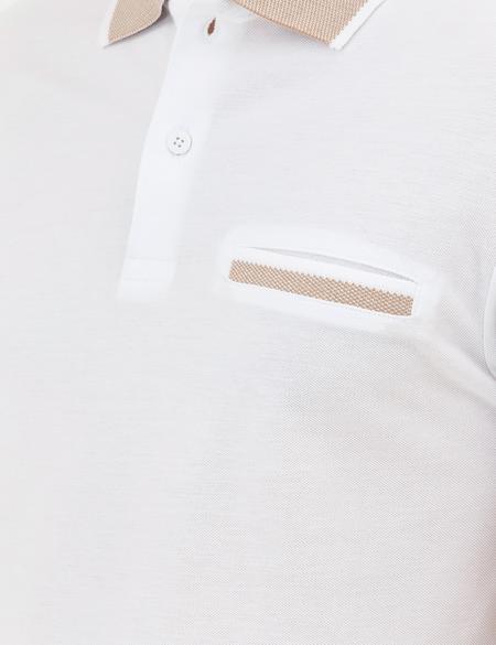 Beyaz Slim Fit Tişört - 50296549017