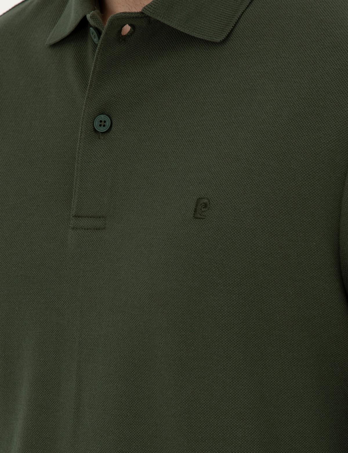 Koyu Yeşil Slim Fit Basic Sweatshirt - 50294438011