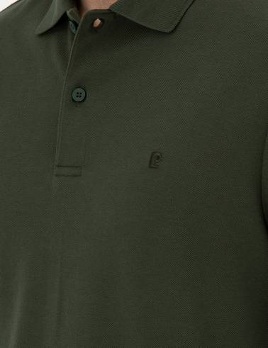Koyu Yeşil Slim Fit Basic Sweatshirt