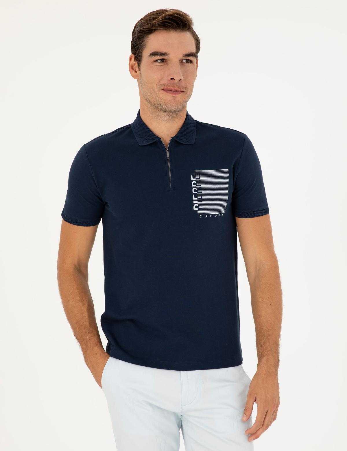 Lacivert Slim Fit Tişört - 50296591010