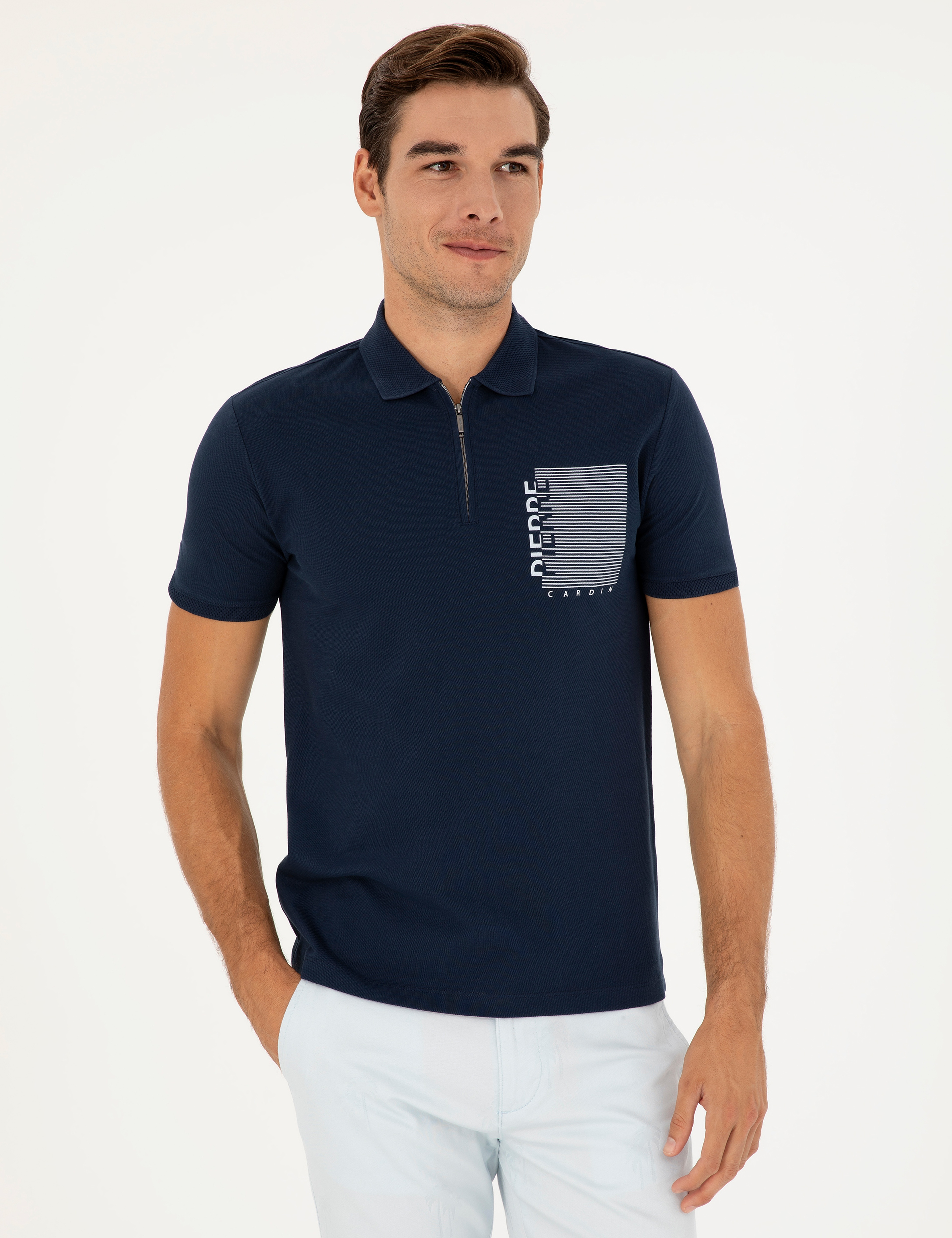 Lacivert Slim Fit Tişört - Image 3