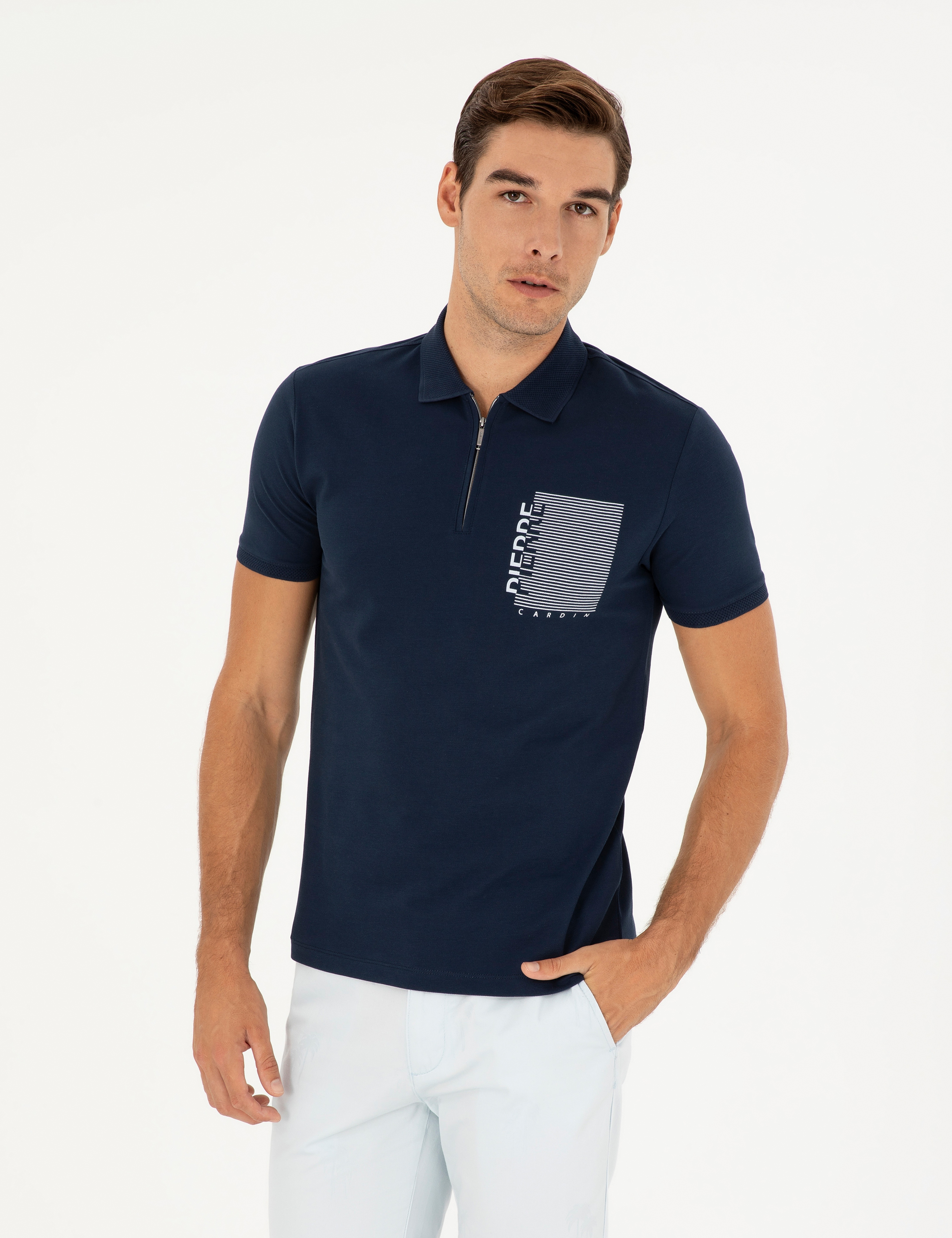Lacivert Slim Fit Tişört - Image 1