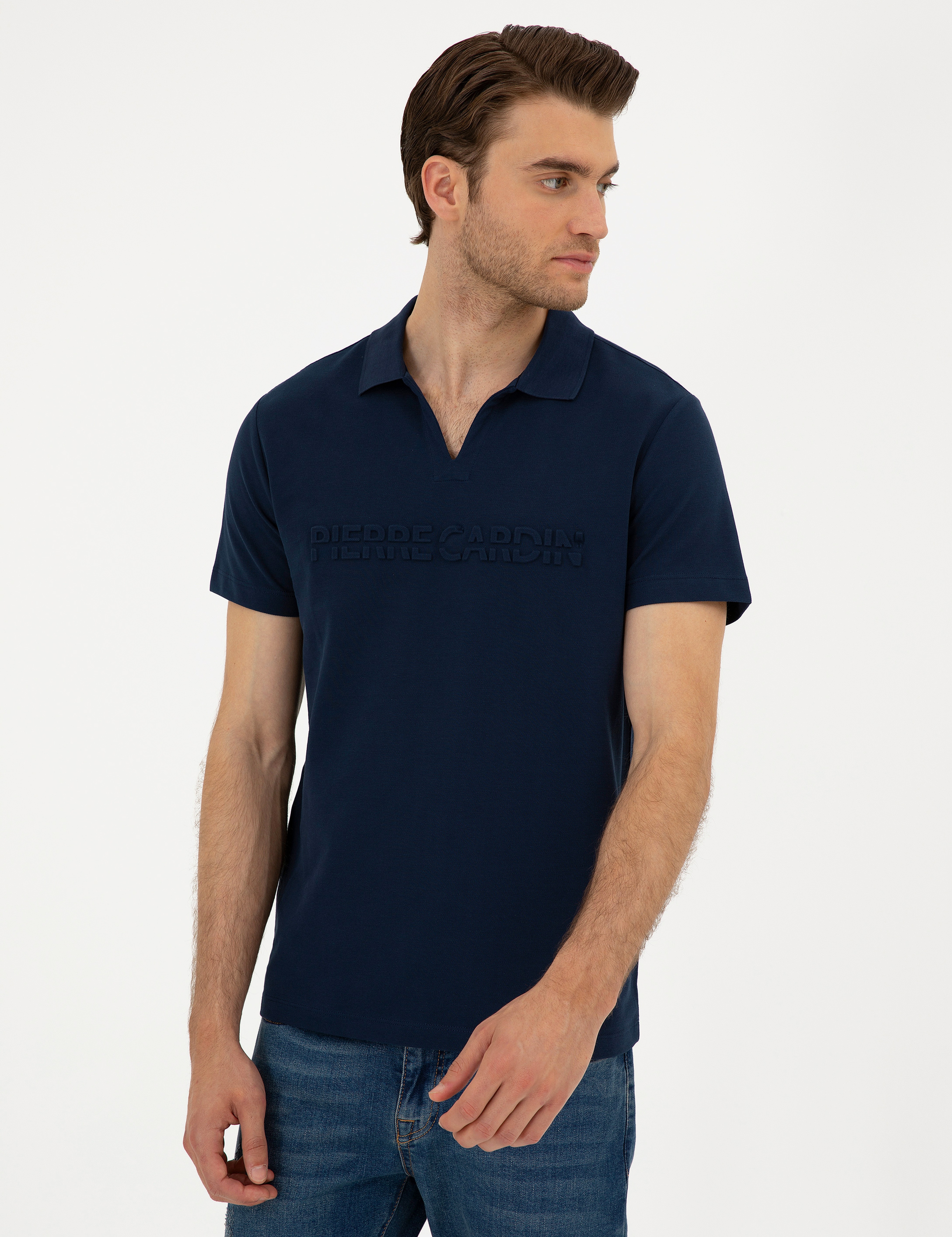 Lacivert Slim Fit Tişört - Image 3