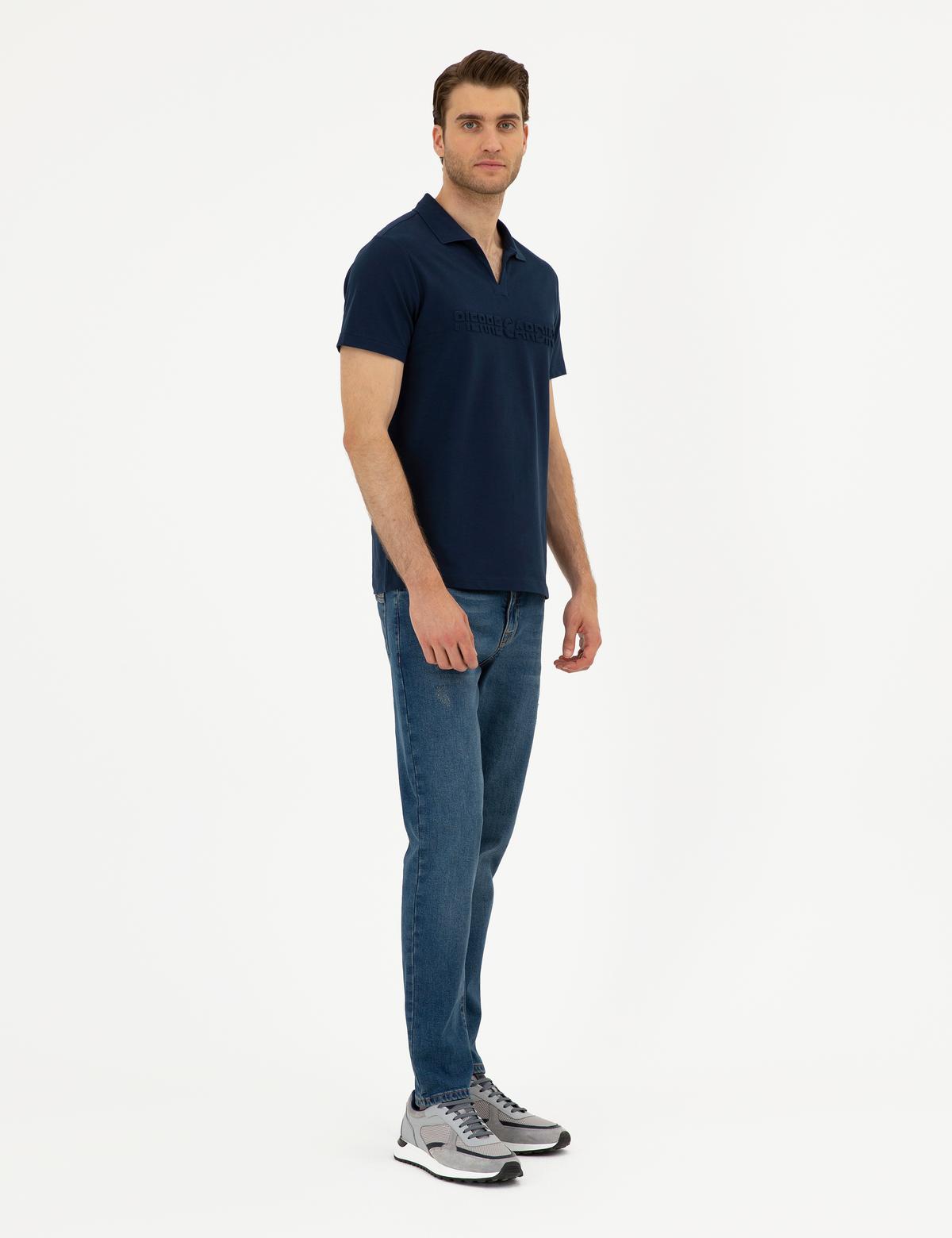 Lacivert Slim Fit Tişört - 50296772015
