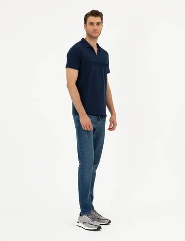 Lacivert Slim Fit Tişört