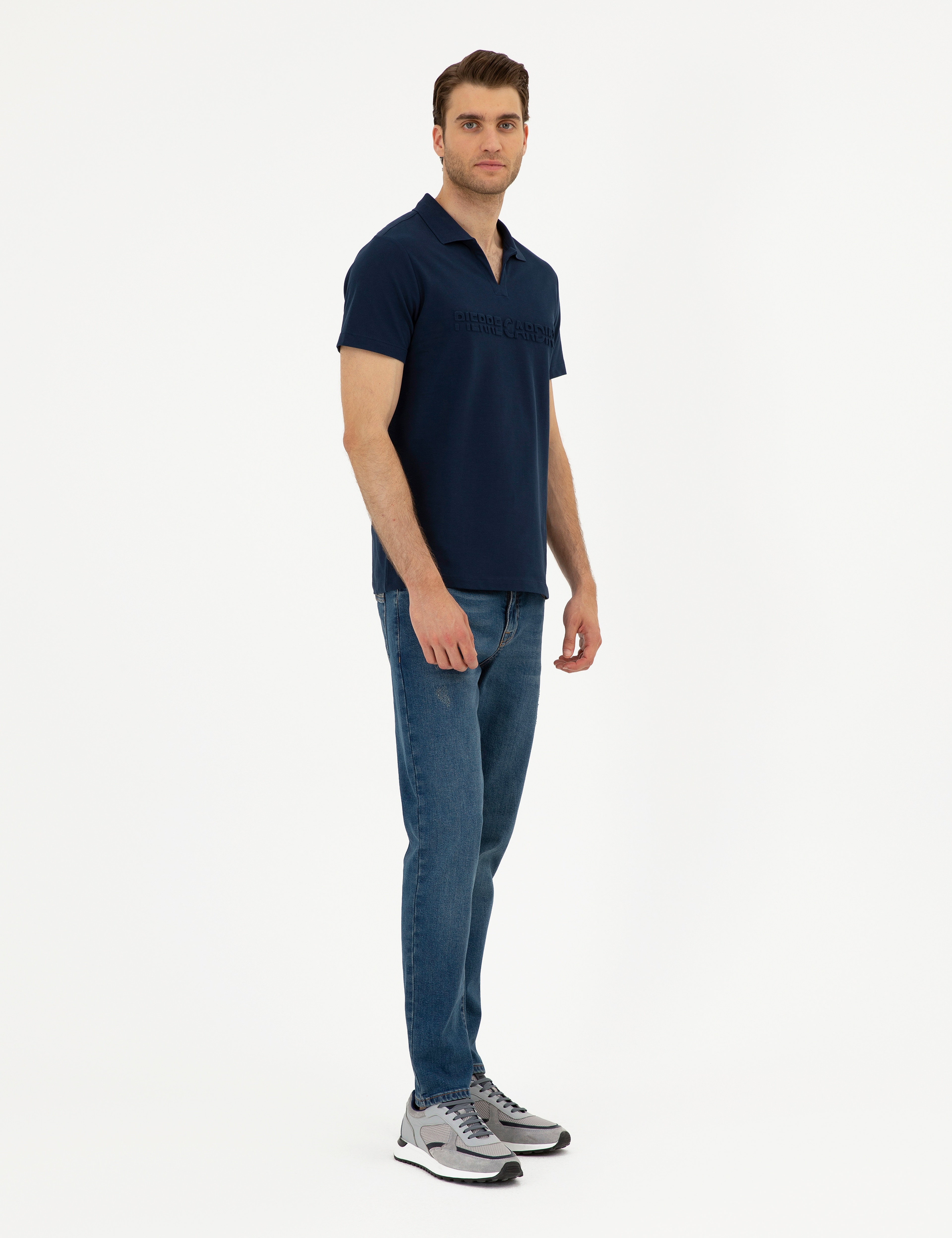 Lacivert Slim Fit Tişört - Image 4