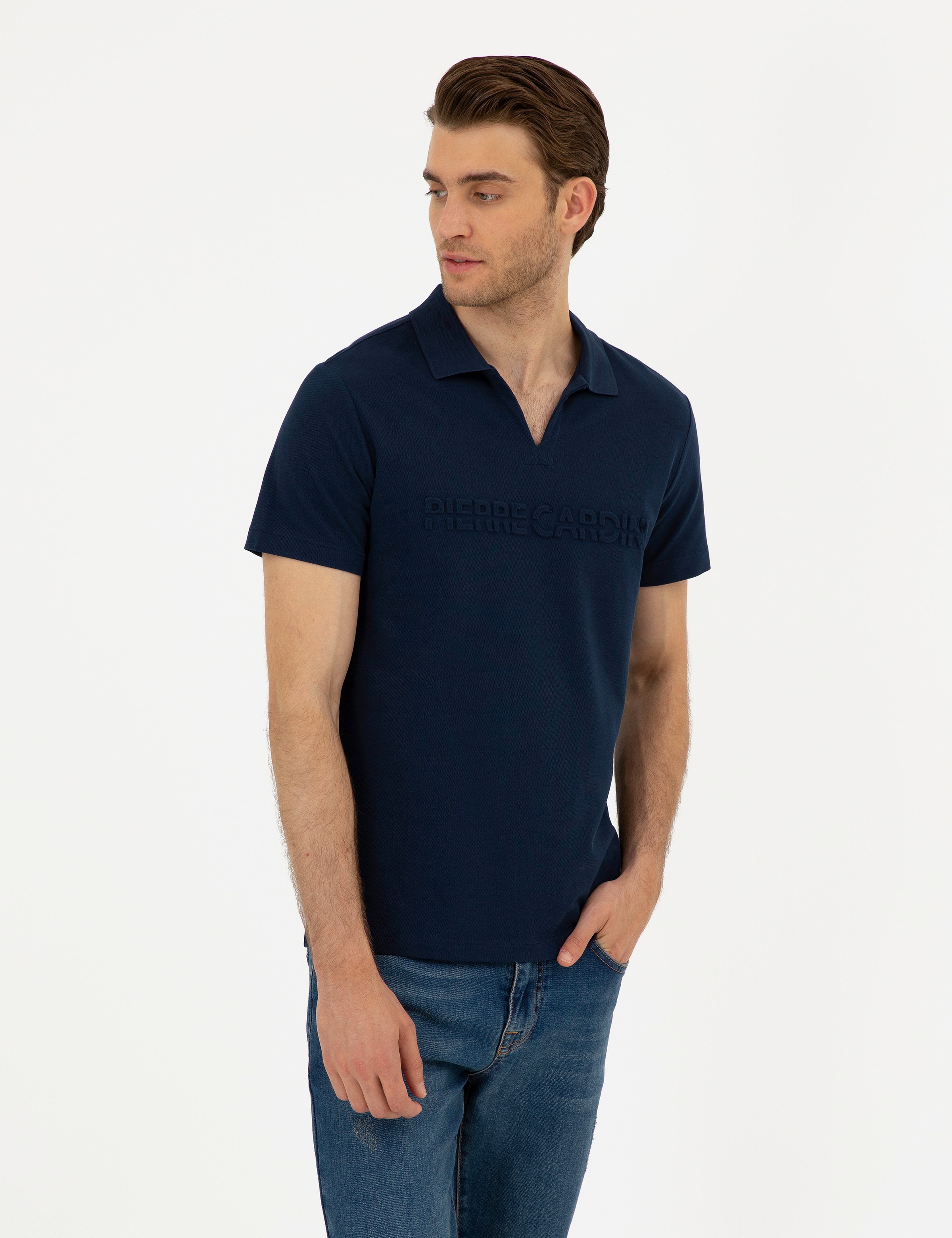 Lacivert Slim Fit Tişört - Image 1
