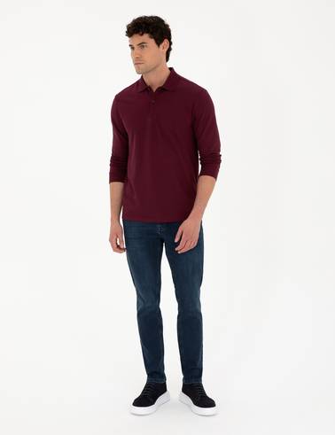 Bordo Slim Fit Basic Sweatshirt