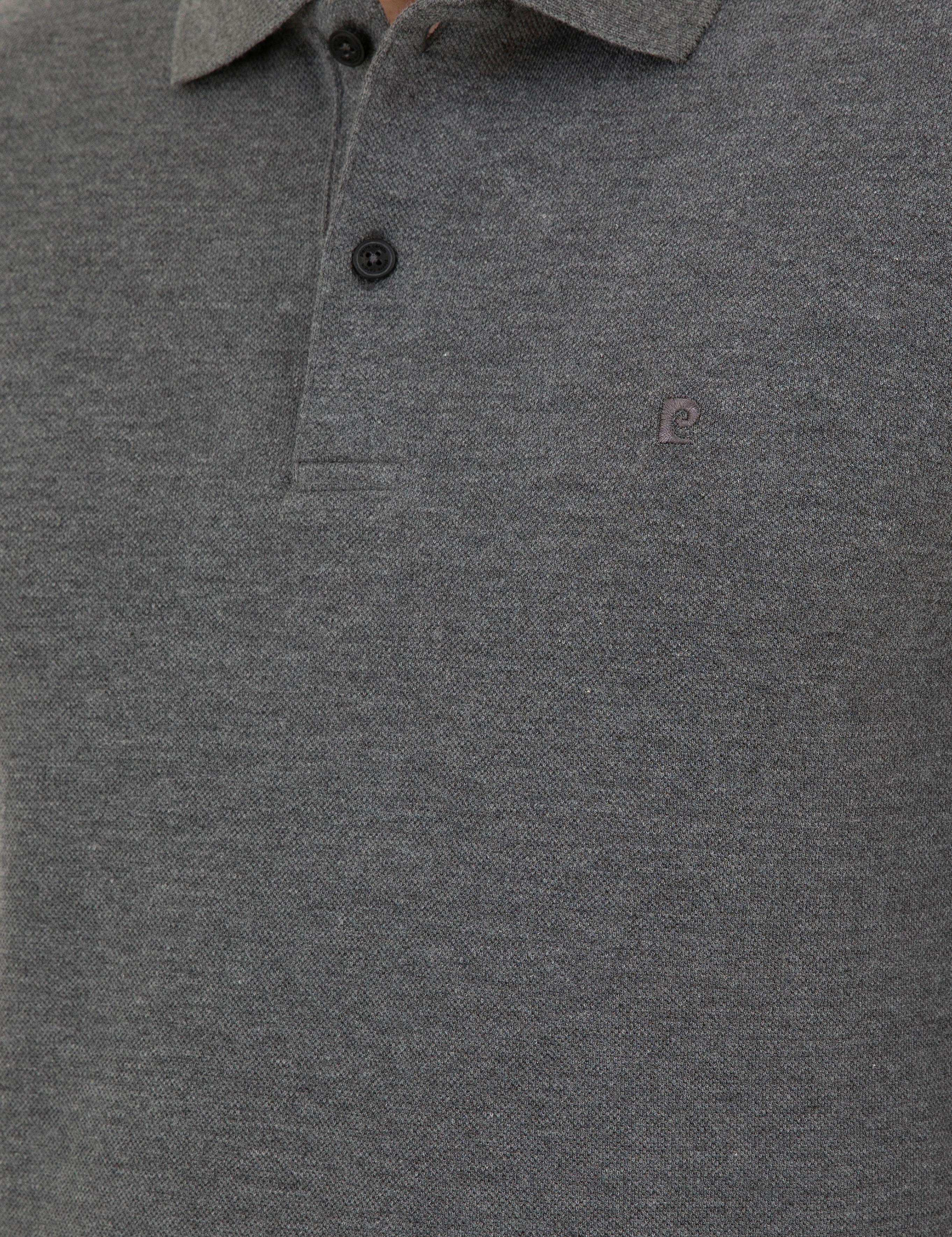 Antrasit Melanj Slim Fit Basic Sweatshirt