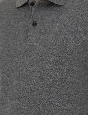 Antrasit Melanj Slim Fit Basic Sweatshirt