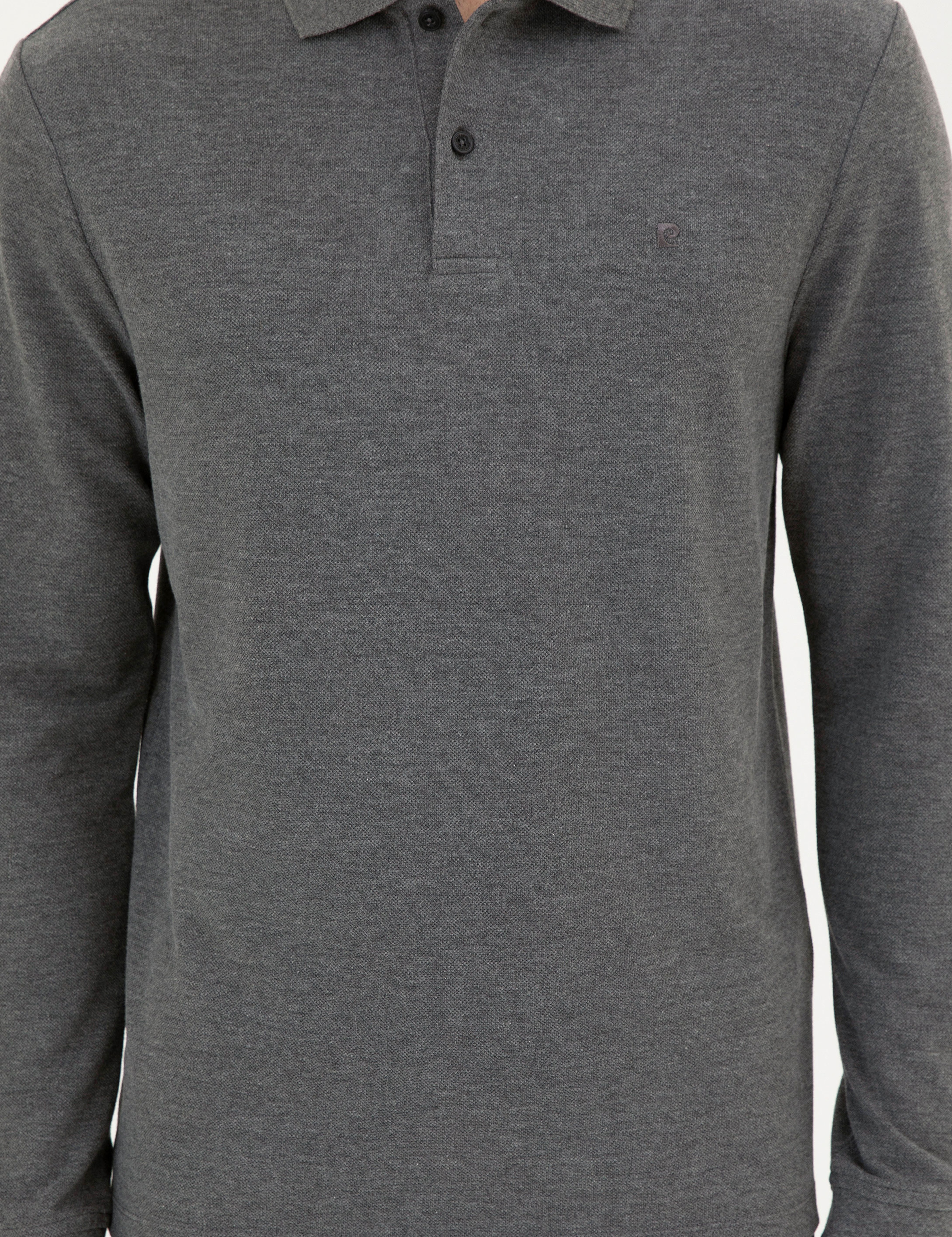 Antrasit Melanj Slim Fit Basic Sweatshirt - Image 6