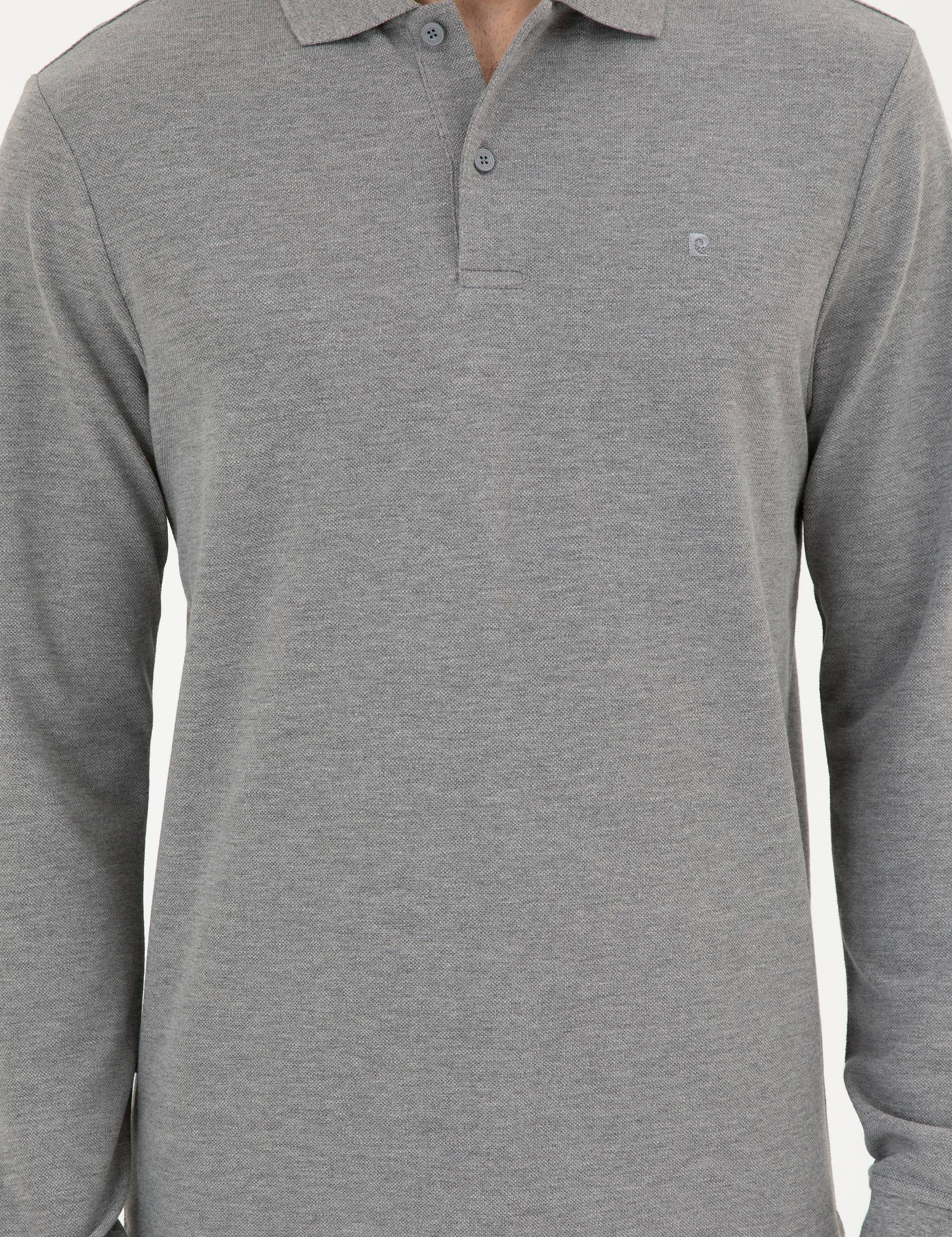 Gri Melanj Slim Fit Basic Sweatshirt