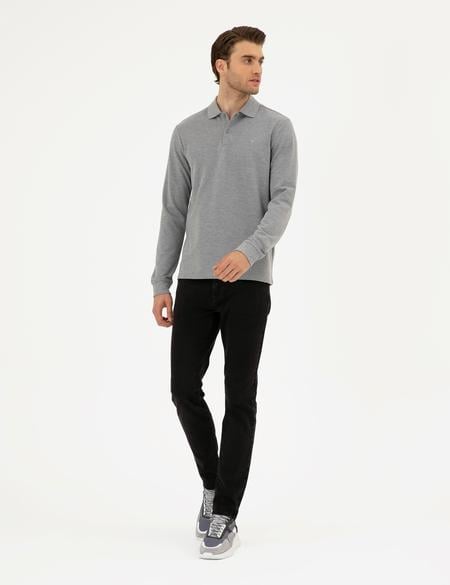 Gri Melanj Slim Fit Basic Sweatshirt - 50294438034