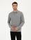 Gri Melanj Slim Fit Basic Sweatshirt
