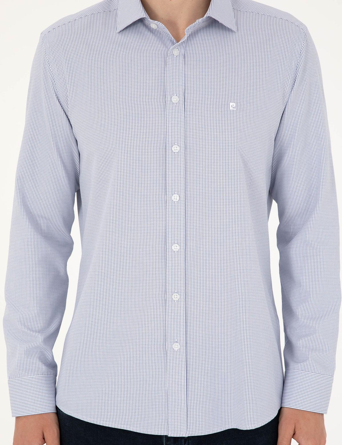 Açık Mavi Slim Fit Uzun Kollu Gömlek - 50294167002