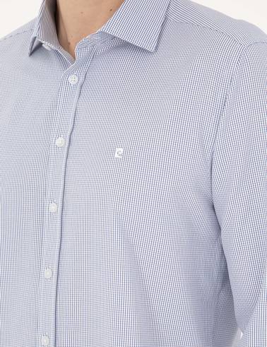 Açık Mavi Slim Fit Uzun Kollu Gömlek