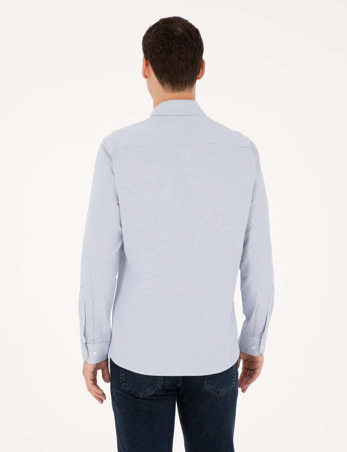 Açık Mavi Slim Fit Uzun Kollu Gömlek - 50294167002