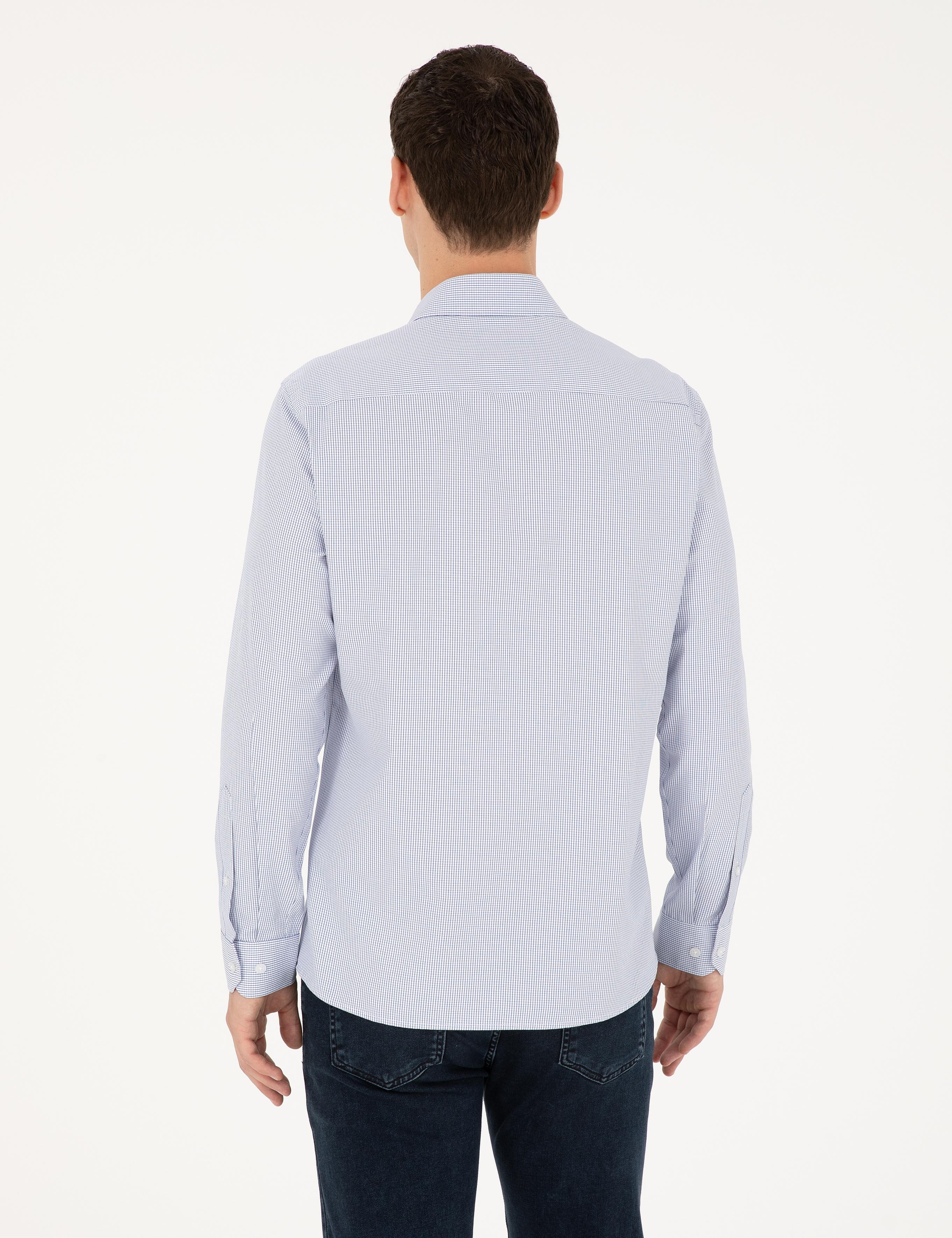 Açık Mavi Slim Fit Uzun Kollu Gömlek