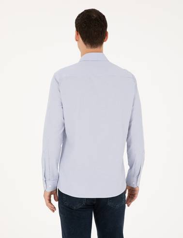 Açık Mavi Slim Fit Uzun Kollu Gömlek