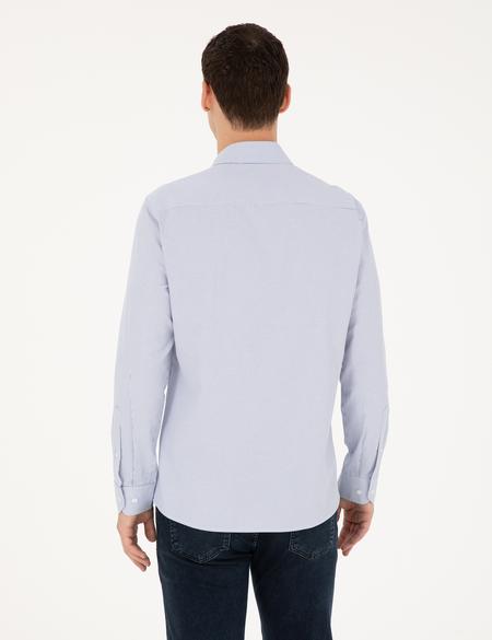 Açık Mavi Slim Fit Uzun Kollu Gömlek - 50294167002