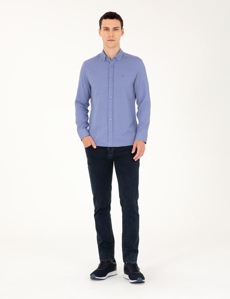 Mavi Oxford Slim Fit Uzun Kollu Gömlek - 50289396001