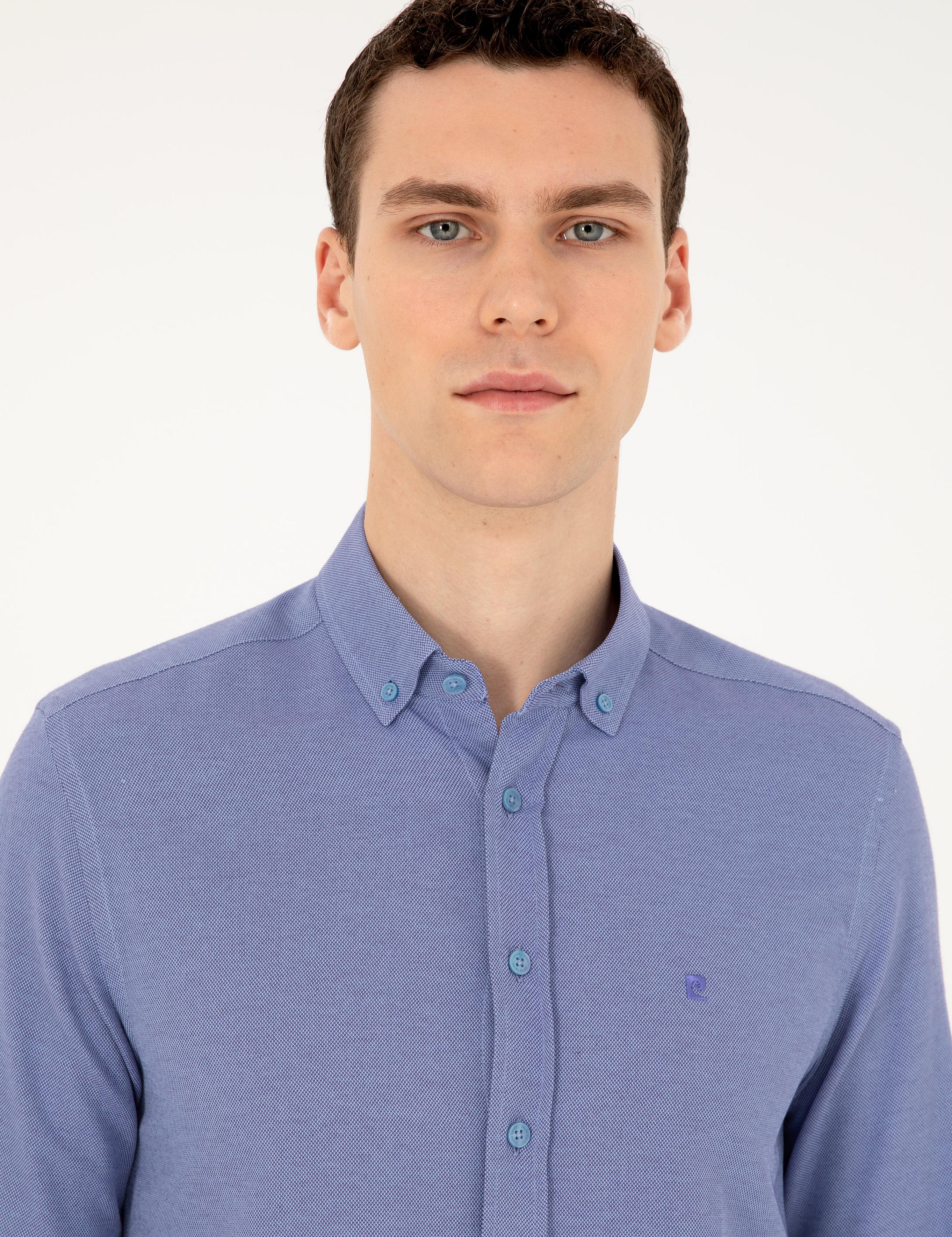 Mavi Oxford Slim Fit Uzun Kollu Gömlek