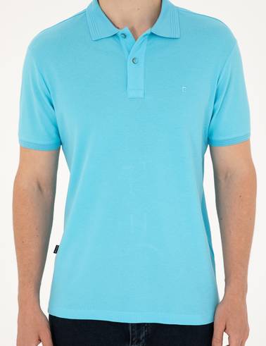 Turkuaz Slim Fit Basic Tişört