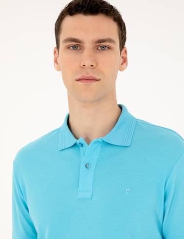 Turkuaz Slim Fit Basic Tişört