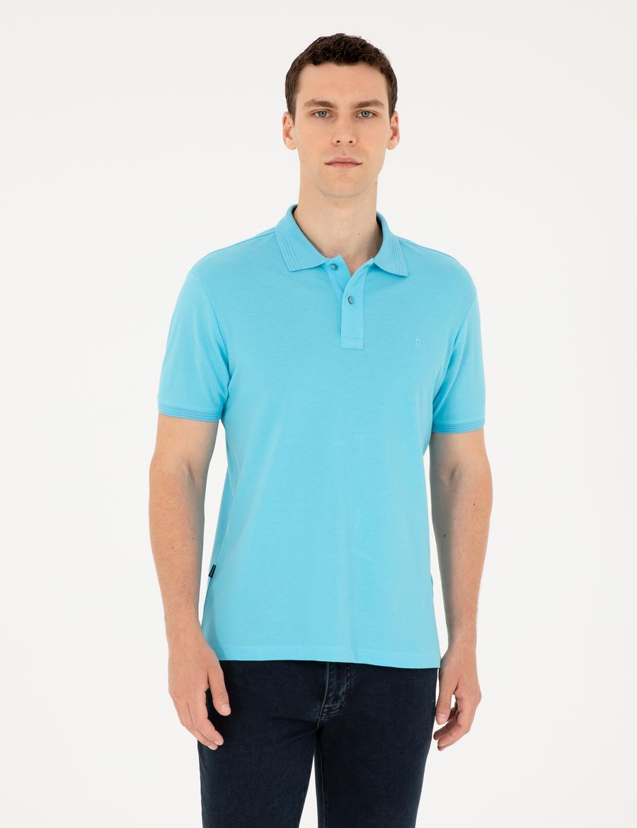 Turkuaz Slim Fit Basic Tişört