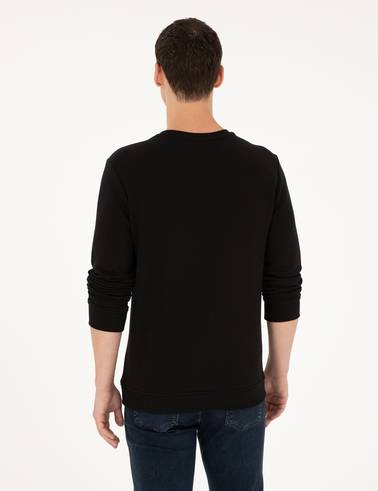 Siyah Regular Fit Sweatshirt