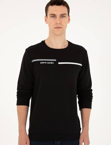 Siyah Regular Fit Sweatshirt