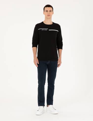 Siyah Regular Fit Sweatshirt