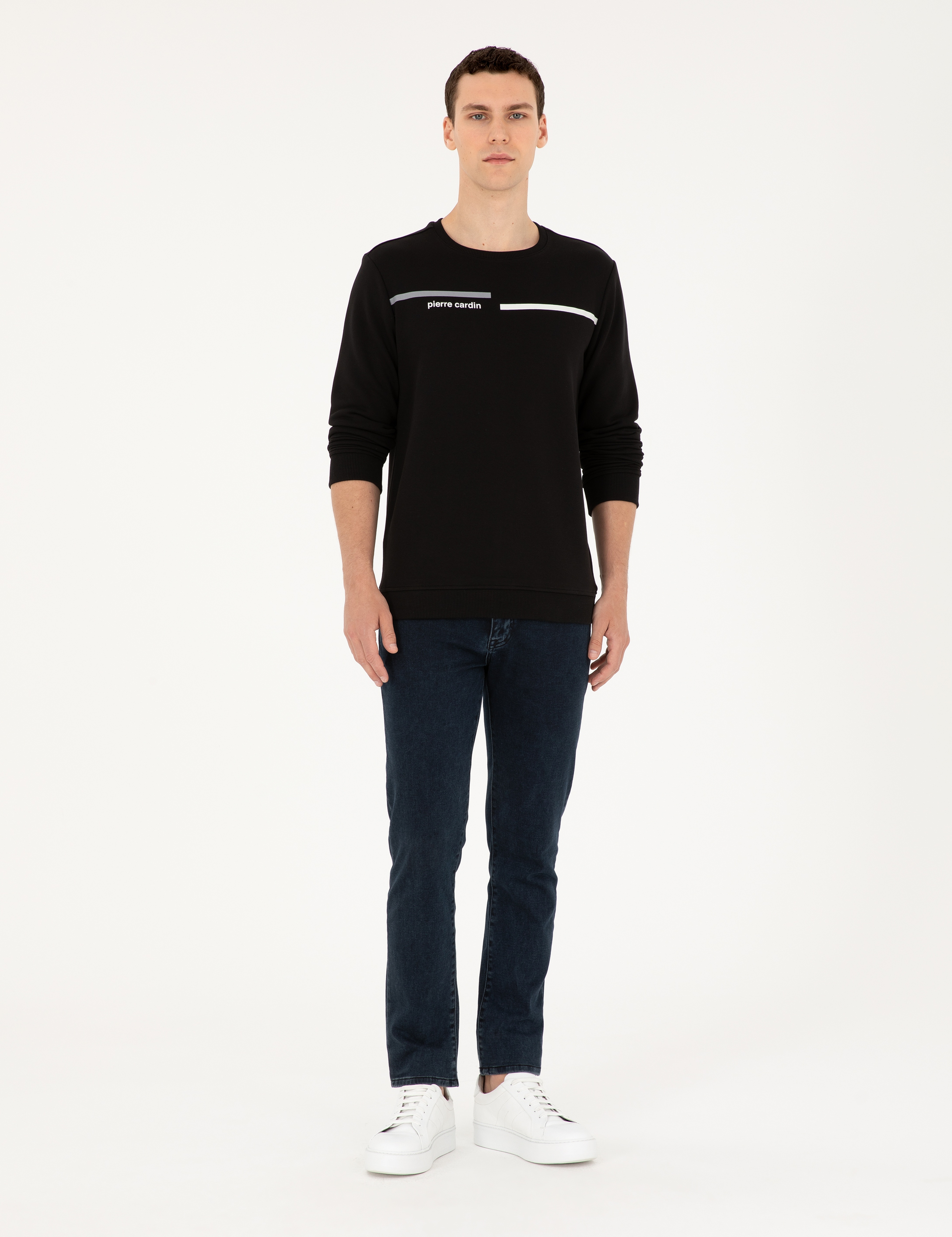 Siyah Regular Fit Sweatshirt - Image 4