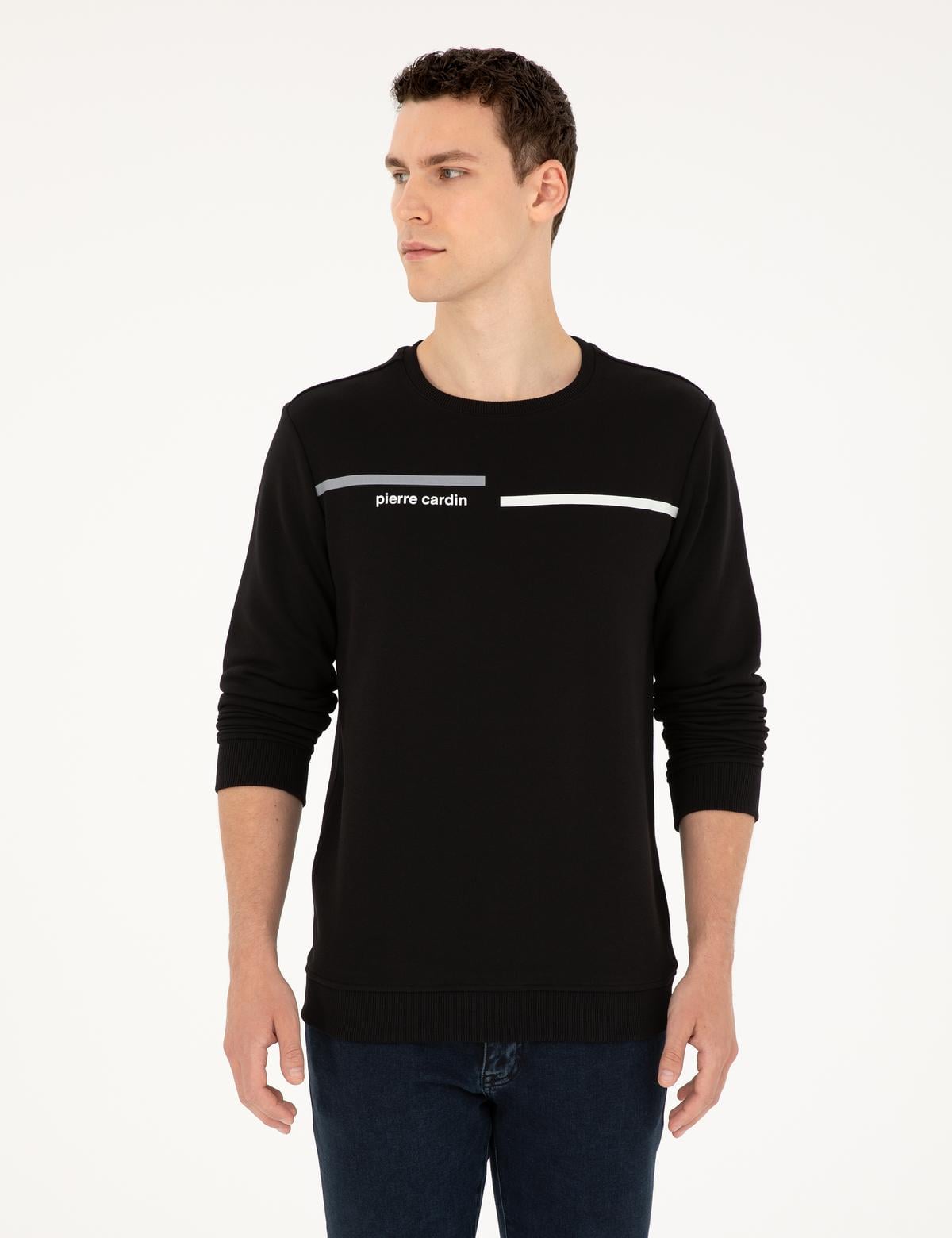 Siyah Regular Fit Sweatshirt