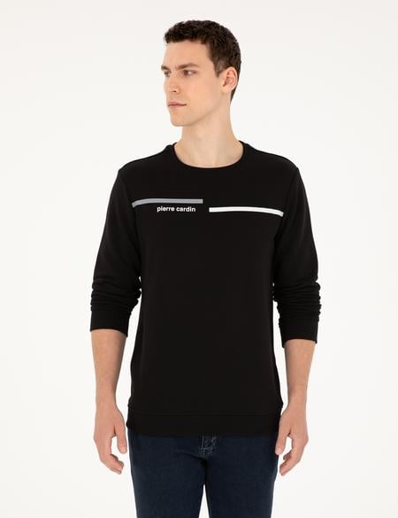 Siyah Regular Fit Sweatshirt - 50295755005