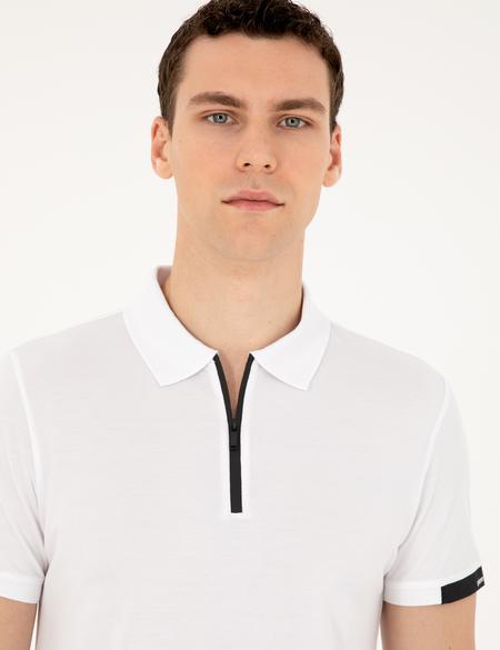 Beyaz Slim Fit Tişört - 50281060017