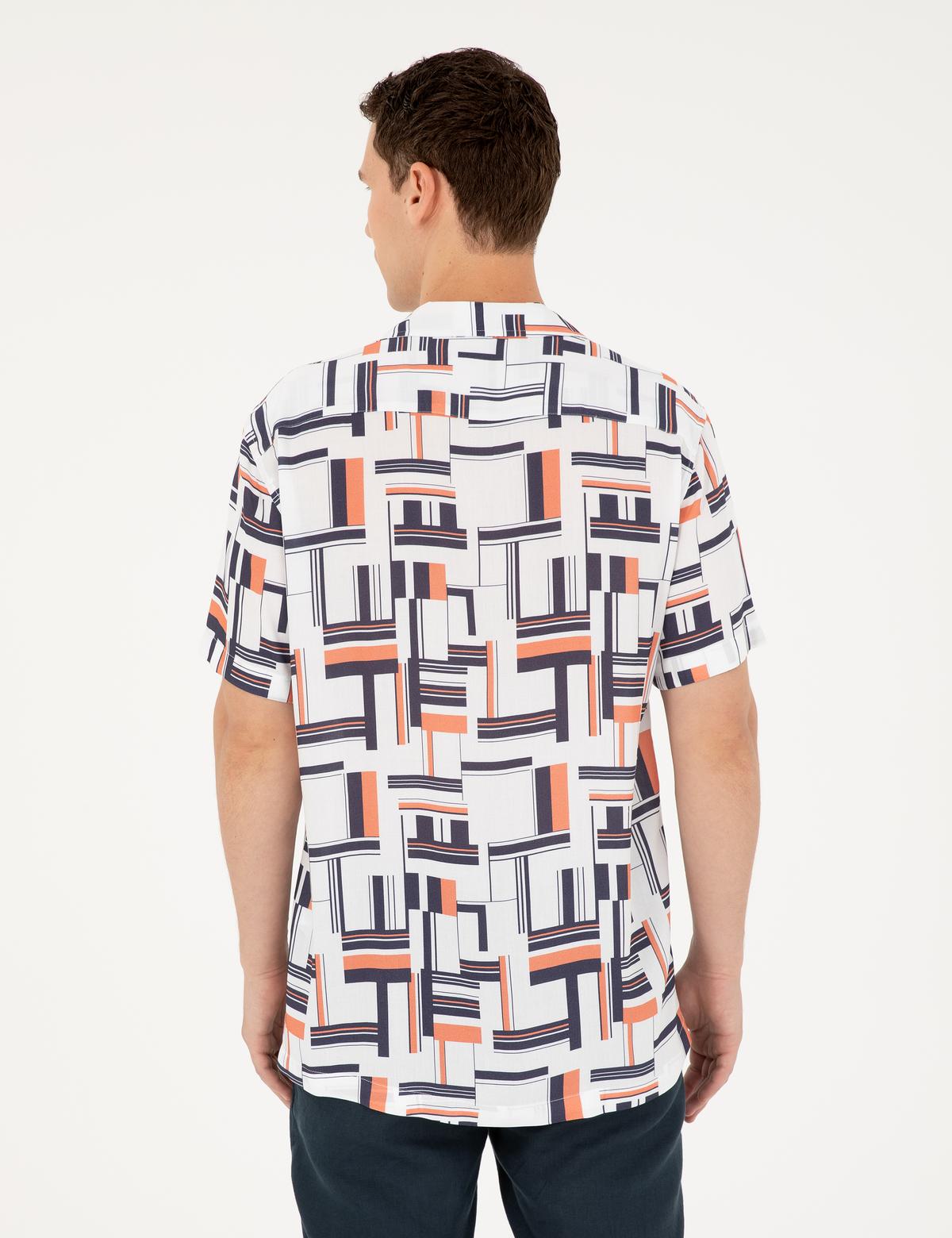 Lacivert Comfort Fit Kısa Kollu Gömlek - 50289199001