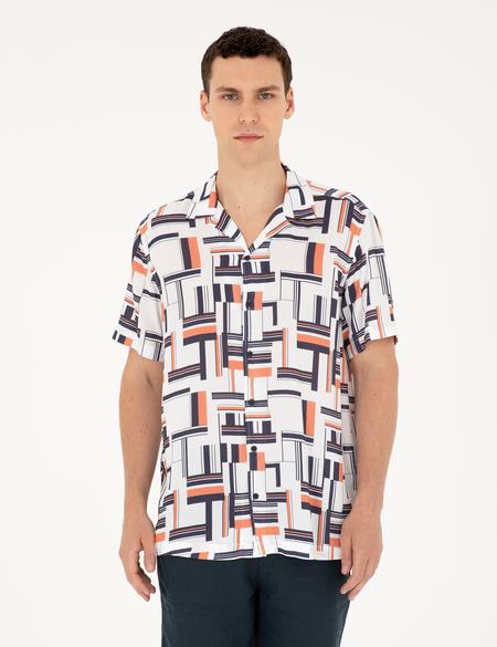 Lacivert Comfort Fit Kısa Kollu Gömlek - 50289199001