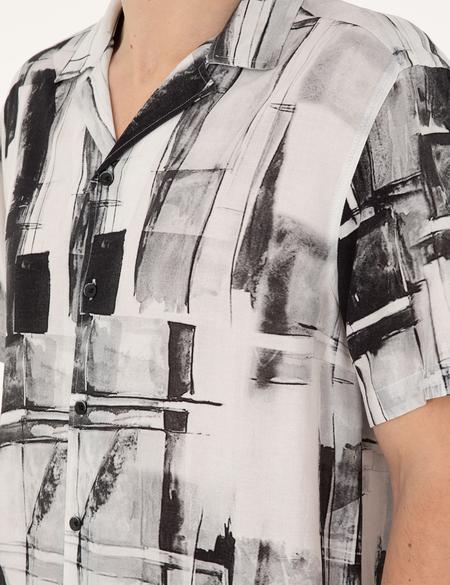 Siyah Comfort Fit Kısa Kollu Gömlek - 50289204011