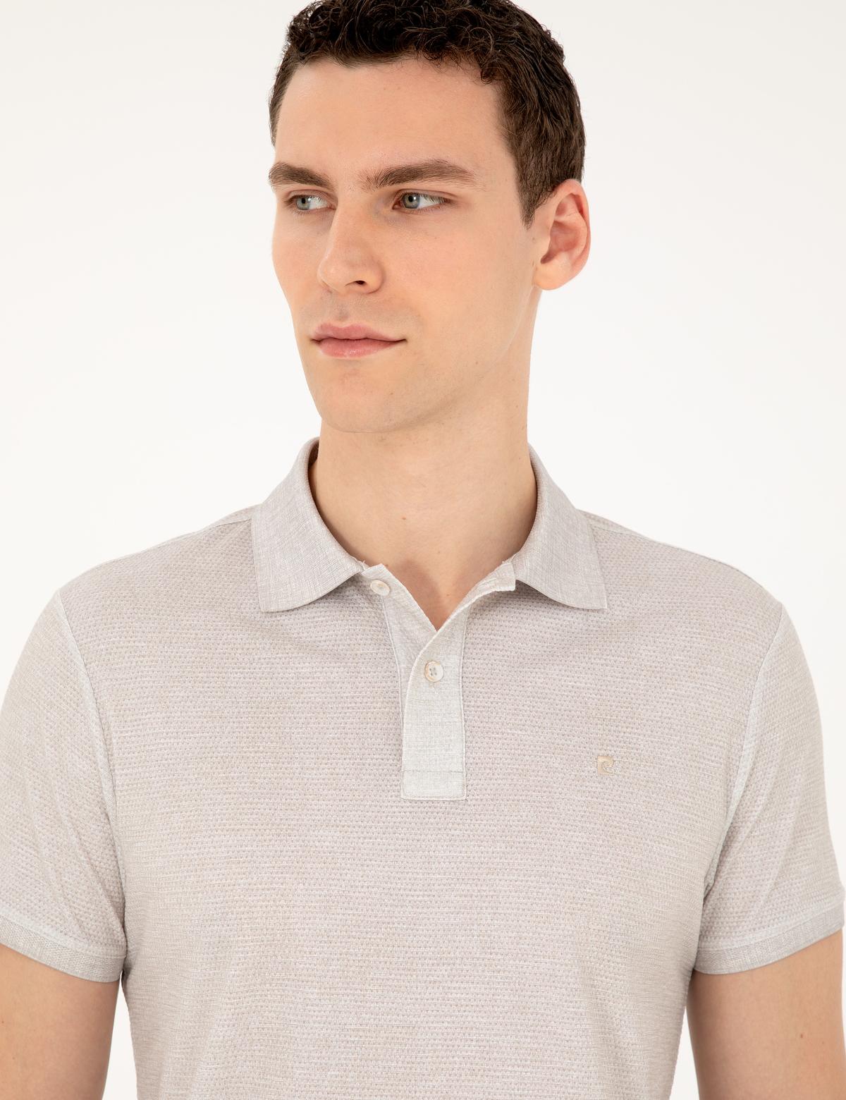 Bej Slim Fit Tişört - 50288926020