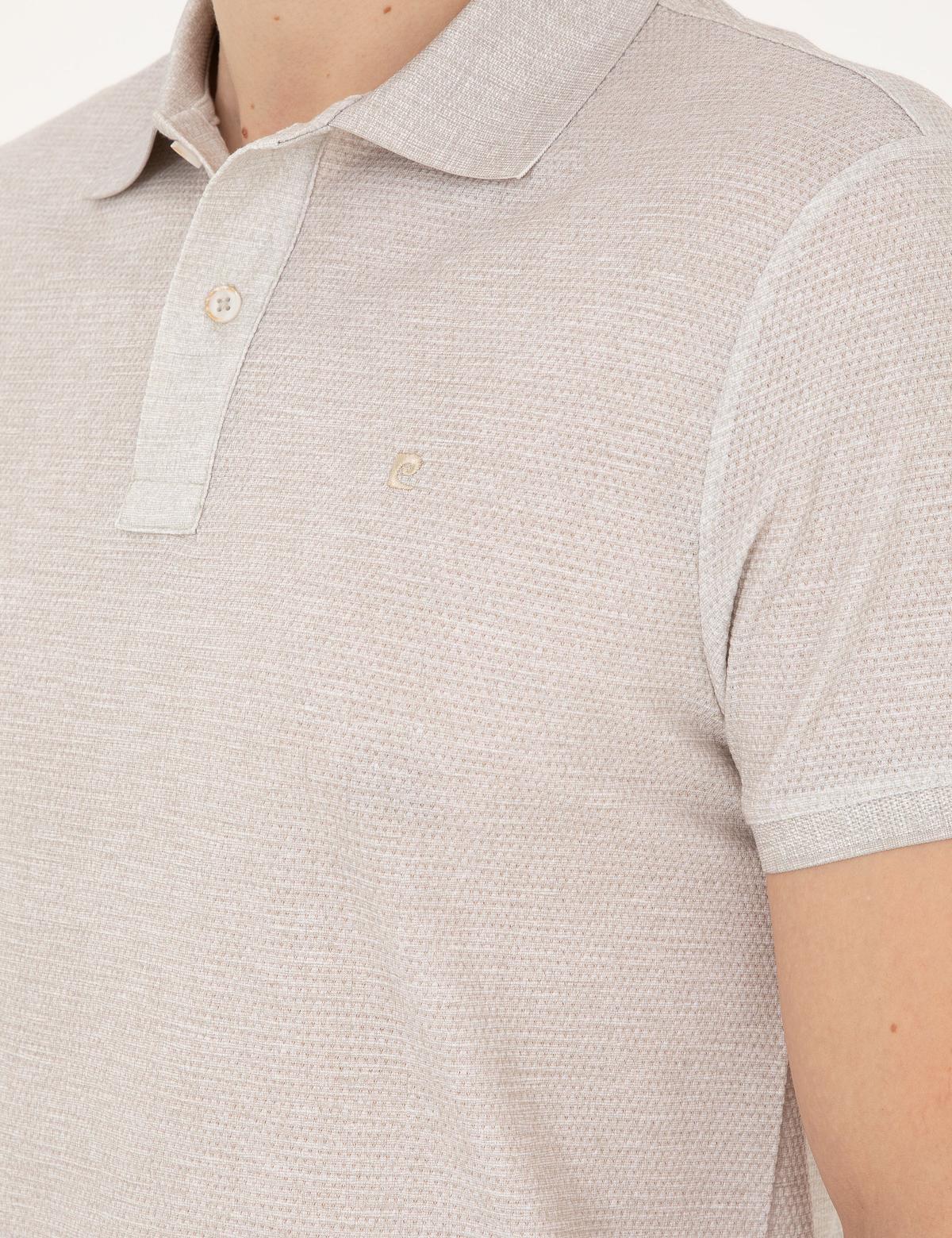 Bej Slim Fit Tişört - 50288926020