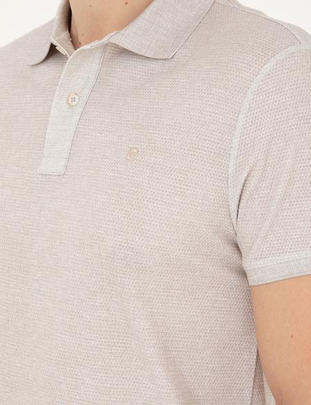 Bej Slim Fit Tişört - 50288926020