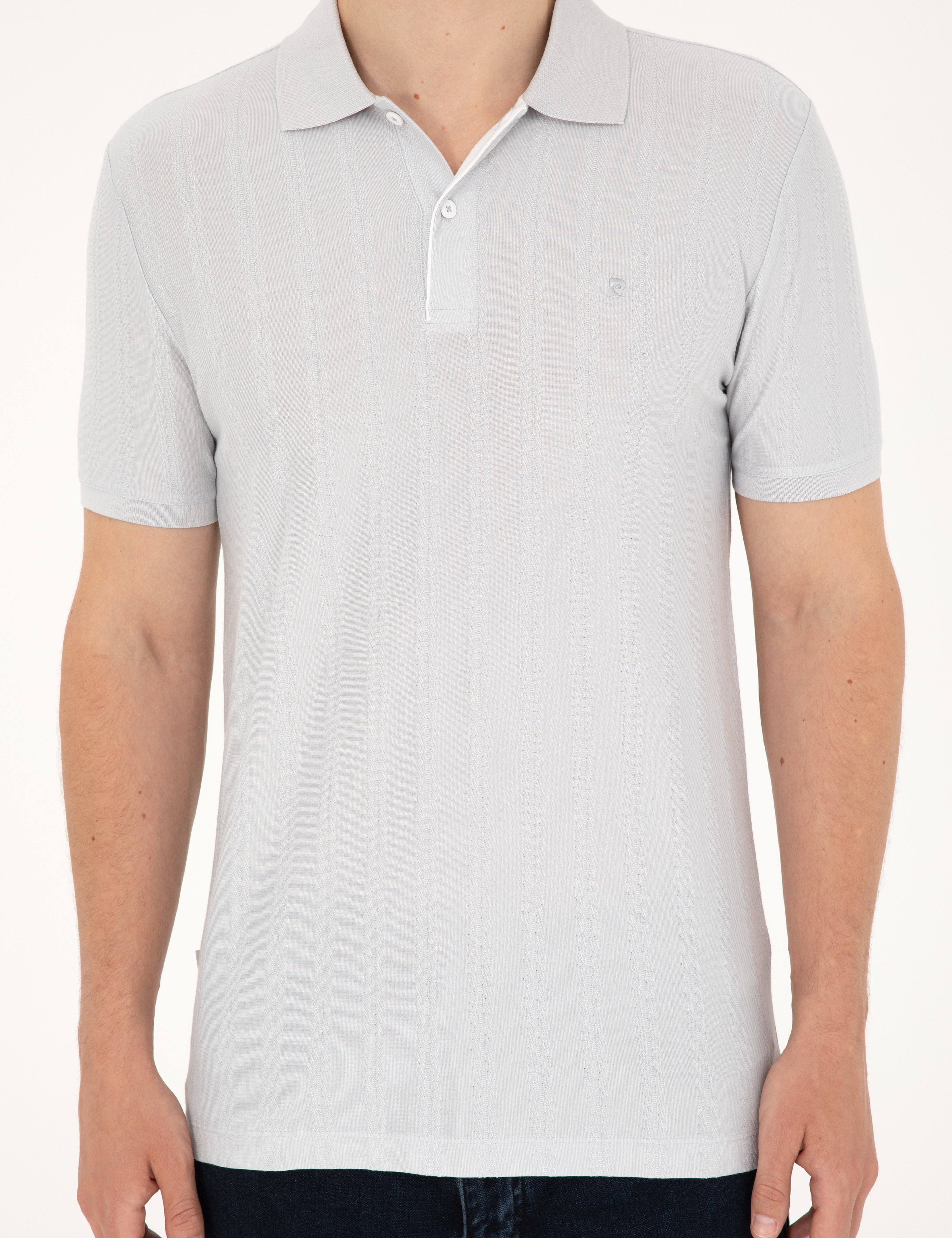 Açık Gri Slim Fit Tişört